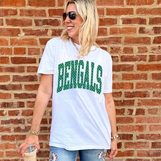 Plainfield East Bengals Polka Dot Comfort Colors Tee - Limeberry Designs