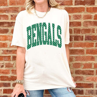 Plainfield East Bengals Polka Dot Comfort Colors Tee - Limeberry Designs