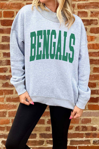 Plainfield East Bengals Varsity Mockneck Sweatshirt - Limeberry Designs