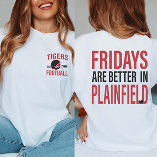 Plainfield North Tigers Fridays Are Better Comfort Colors Tee - Limeberry Designs