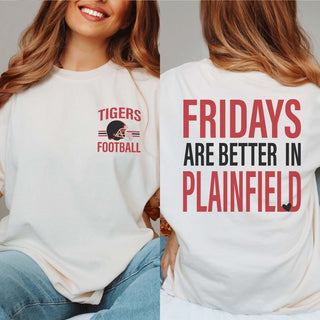 Plainfield North Tigers Fridays Are Better Comfort Colors Tee - Limeberry Designs