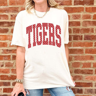 Plainfield North Tigers Polka Dot Comfort Colors Tee - Limeberry Designs