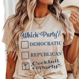 Political Cocktail Party Graphic Wholesale Tee - Fast Shipping - Limeberry Designs