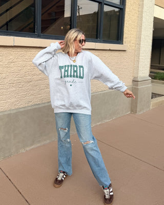 Polka Dot Grade Level Crew Sweatshirt - Limeberry Designs