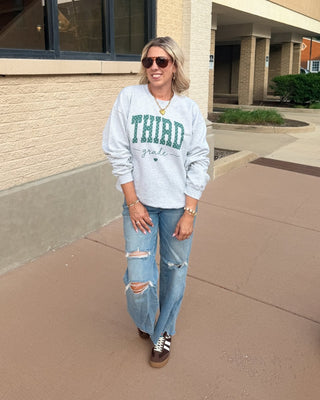Polka Dot Grade Level Crew Sweatshirt - Limeberry Designs