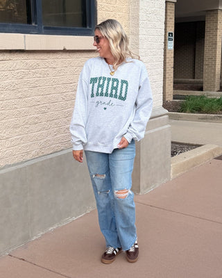 Polka Dot Grade Level Crew Sweatshirt - Limeberry Designs