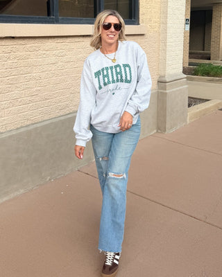 Polka Dot Grade Level Crew Sweatshirt - Limeberry Designs