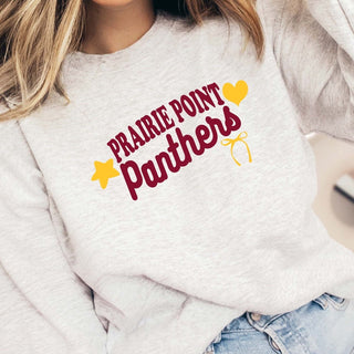 Prairie Point Heart Star Bow Sweatshirt - Prairie Point Elementary - Limeberry Designs
