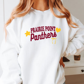 Prairie Point Heart Star Bow Sweatshirt - Prairie Point Elementary - Limeberry Designs