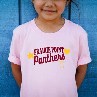 Prairie Point Heart Star Bow Tee - Prairie Point Elementary - Limeberry Designs