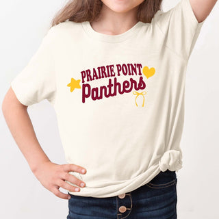 Prairie Point Heart Star Bow Tee - Prairie Point Elementary - Limeberry Designs