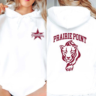 Prairie Point Walking Panther Front & Back Hoodie - Prairie Point Elementary - Limeberry Designs