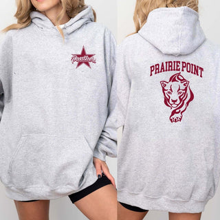 Prairie Point Walking Panther Front & Back Hoodie - Prairie Point Elementary - Limeberry Designs