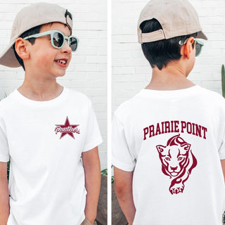 Prairie Point Walking Panther Front & Back Tee - Prairie Point Elementary - Limeberry Designs