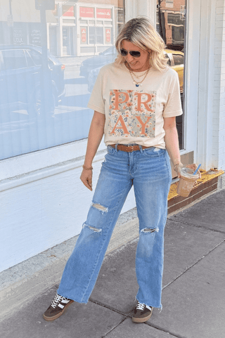 PRAY Floral Bella Graphic Tee - Limeberry Designs