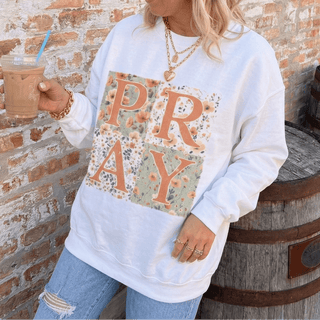 PRAY Floral Graphic Sweatshirt - Limeberry Designs