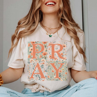 PRAY Floral Wholesale Bella Graphic Tee - Quick Shipping - Limeberry Designs