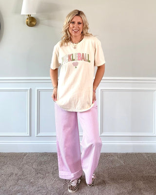 Preppy Pickleball Graphic Comfort Color Tee - Limeberry Designs