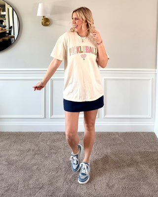 Preppy Pickleball Graphic Comfort Color Tee - Limeberry Designs