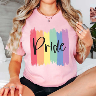 Pride Paint Strokes Graphic Tee - Limeberry Designs