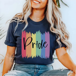 Pride Paint Strokes Graphic Tee - Limeberry Designs