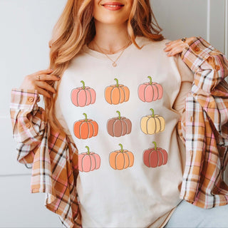 Pumpkin Collage Patch Wholesale Bella Graphic Tee - Quick Shipping - Limeberry Designs