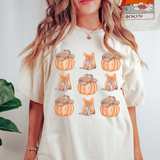 Pumpkin Country Collage Comfort Color Graphic Tee - Limeberry Designs