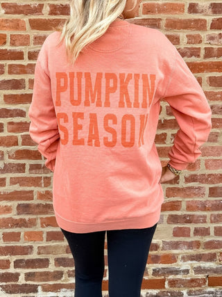 Pumpkin Season Front Back Comfort Color Sweatshirt - Limeberry Designs