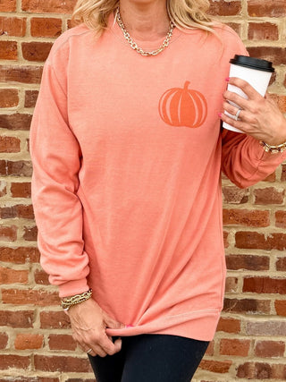 Pumpkin Season Front Back Comfort Color Sweatshirt - Limeberry Designs