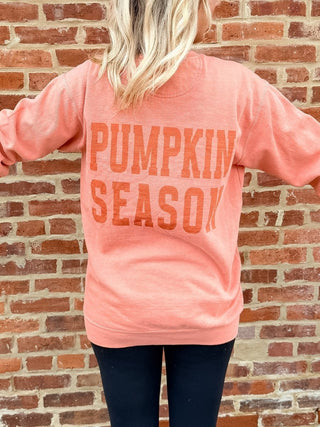 Pumpkin Season Front Back Comfort Color Sweatshirt - Limeberry Designs