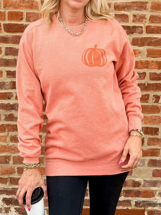 Pumpkin Season Front Back Comfort Color Sweatshirt - Limeberry Designs