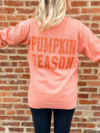 Pumpkin Season Front Back Comfort Color Sweatshirt - Limeberry Designs