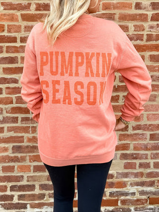Pumpkin Season Front Back Comfort Color Sweatshirt - Limeberry Designs