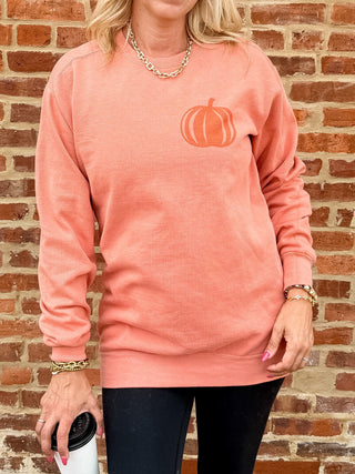 Pumpkin Season Front Back Comfort Color Sweatshirt - Limeberry Designs