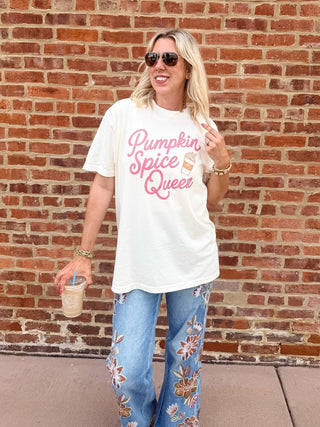 Pumpkin Spice Queen Comfort Color Tee - Limeberry Designs