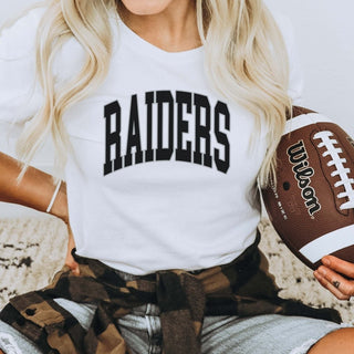 Raiders Collegiate Letter Bella Graphic Tee - Limeberry Designs