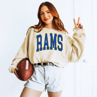 Rams Collegiate Letter Graphic Sweatshirt + Hoodie