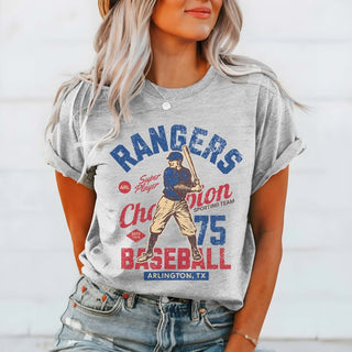 Rangers Vintage Baseball Team Tee - Limeberry Designs