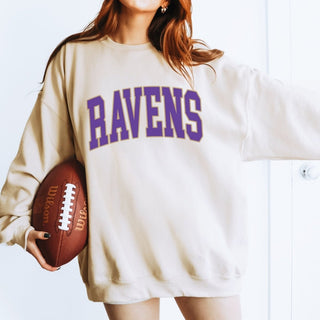 Ravens Collegiate Letter Graphic Sweatshirt + Hoodie - Limeberry Designs