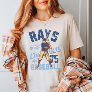 Rays Vintage Baseball Team Wholesale Tee - Quick TAT - Limeberry Designs