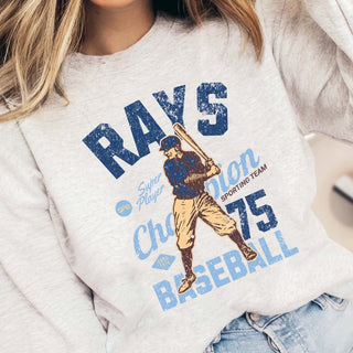 Rays Vintage Baseball Wholesale Graphic Sweatshirt - Fast Shipping - Limeberry Designs