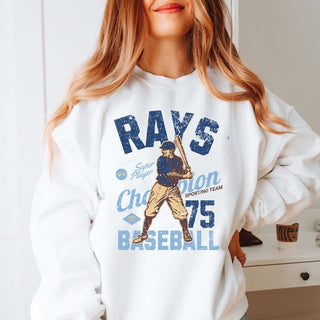 Rays Vintage Baseball Wholesale Graphic Sweatshirt - Fast Shipping - Limeberry Designs