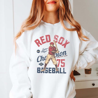 Red Sox Vintage Baseball Wholesale Graphic Sweatshirt - Quick TAT - Limeberry Designs