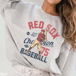 Red Sox Vintage Baseball Wholesale Graphic Sweatshirt - Quick TAT - Limeberry Designs