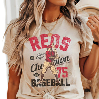 Reds Vintage Baseball Team Wholesale Tee - Fast Shipping - Limeberry Designs