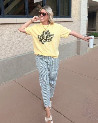 Retro Grade Level Crew Comfort Color Graphic Tee - Limeberry Designs