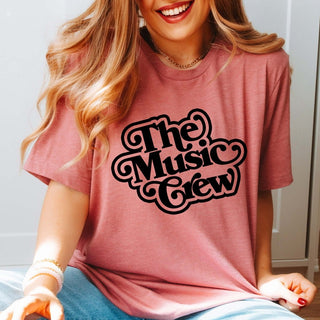 Retro The Music Crew Bella Graphic Tee - Limeberry Designs