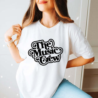 Retro The Music Crew Bella Graphic Tee - Limeberry Designs