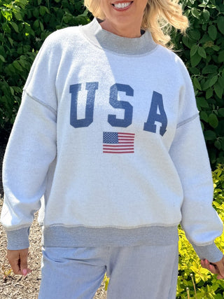 Reversible USA/Americana Collection Mockneck Sweatshirts - Limeberry Designs
