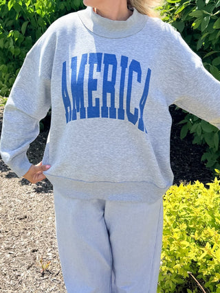Reversible USA/Americana Collection Mockneck Sweatshirts - Limeberry Designs